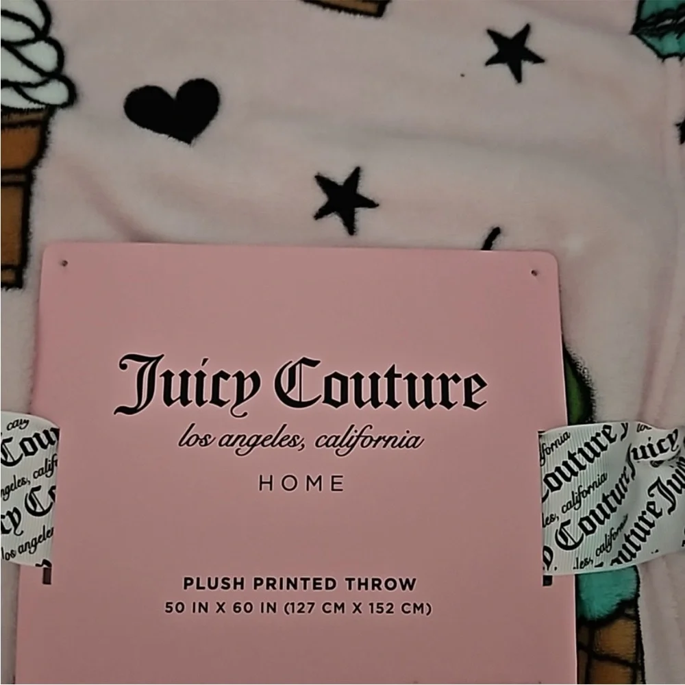 Juicy Couture Pink Plush Throw